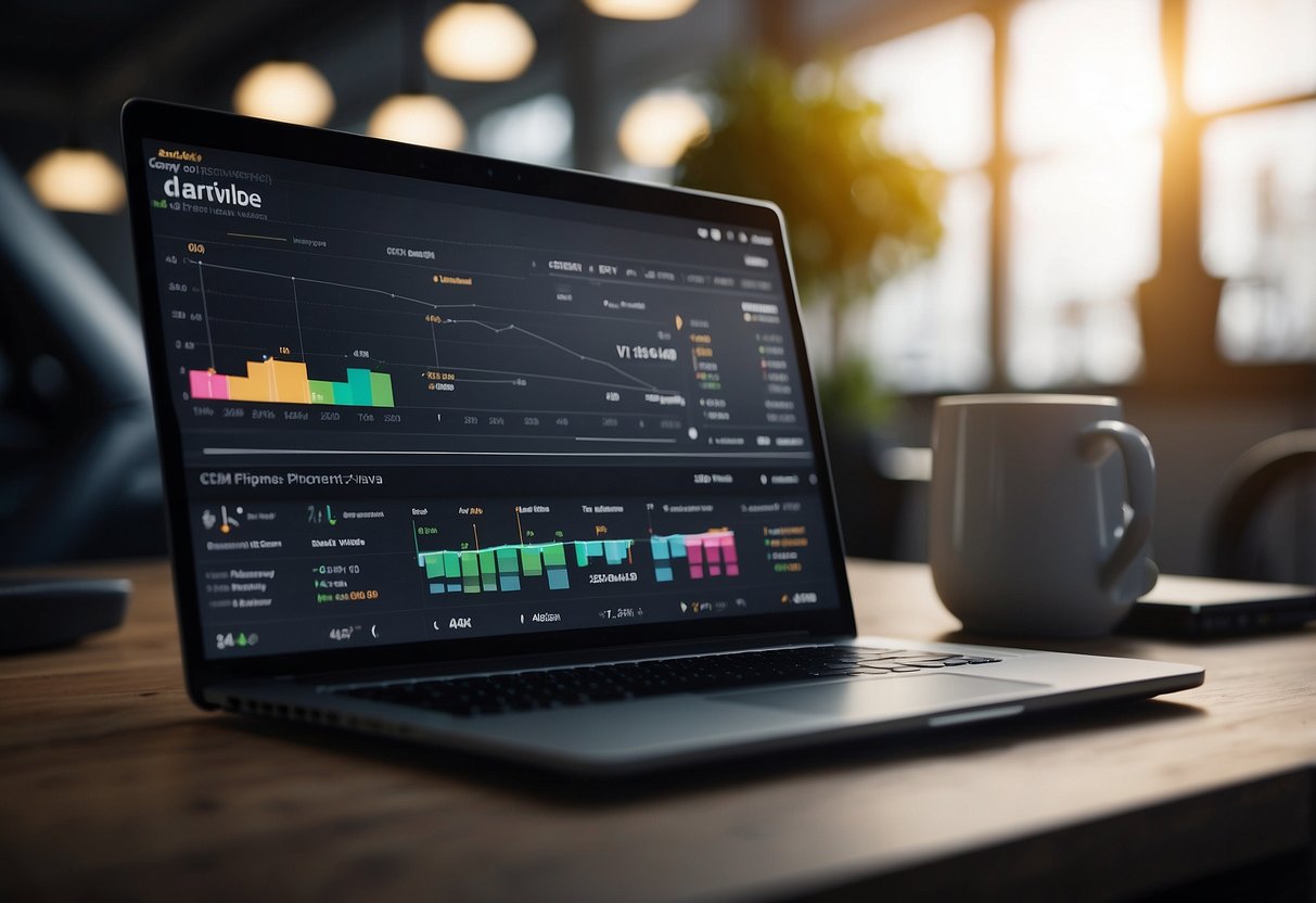 A computer screen displaying Pipedrive CRM with ecommerce data and charts