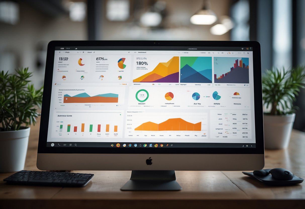 A computer screen showing Zoho CRM with ecommerce data and charts