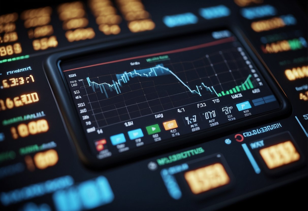 A digital dashboard displaying various performance metrics with charts and graphs