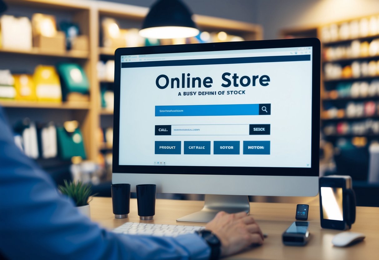 A busy online store with various product categories, a prominent search bar, and strategically placed call-to-action buttons